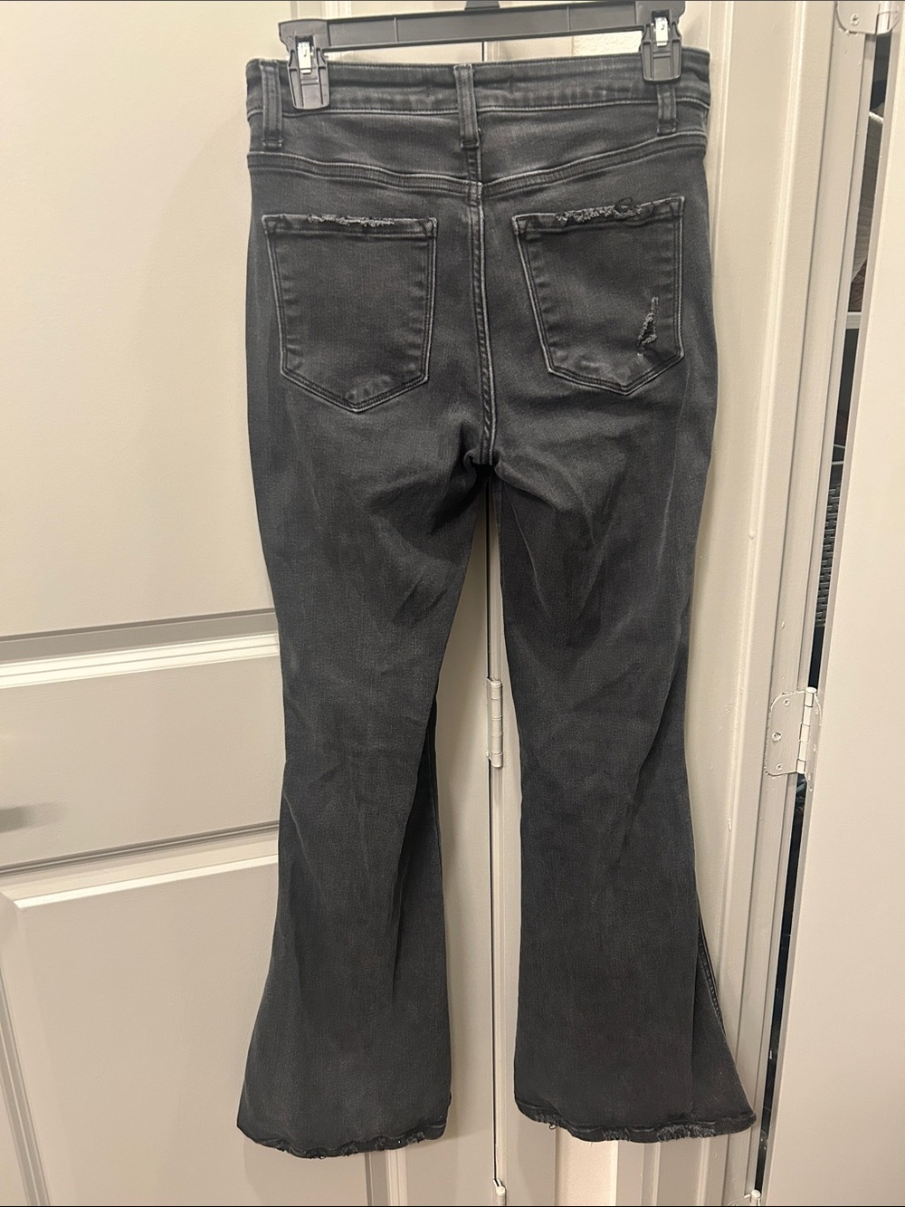 Flying Monkey Black High-Rise Flare Jeans with Button Front - Picture 7 of 8